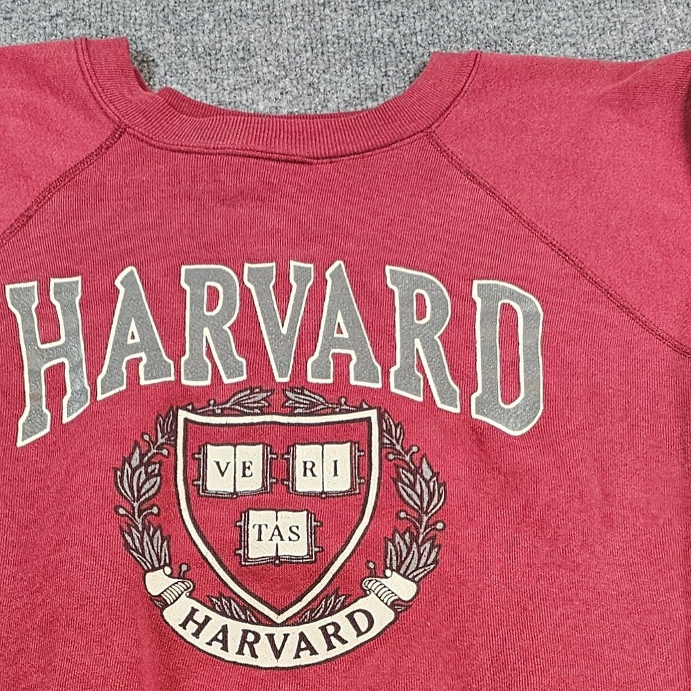 Discus Athletic Mens XL Red Harvard Sweatshirt Raglan Vintage Collegiate Casual